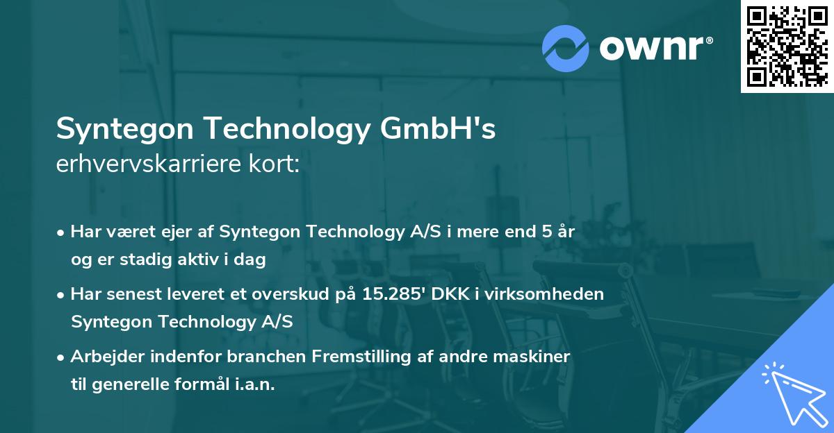 Syntegon Technology GmbH's erhvervskarriere kort