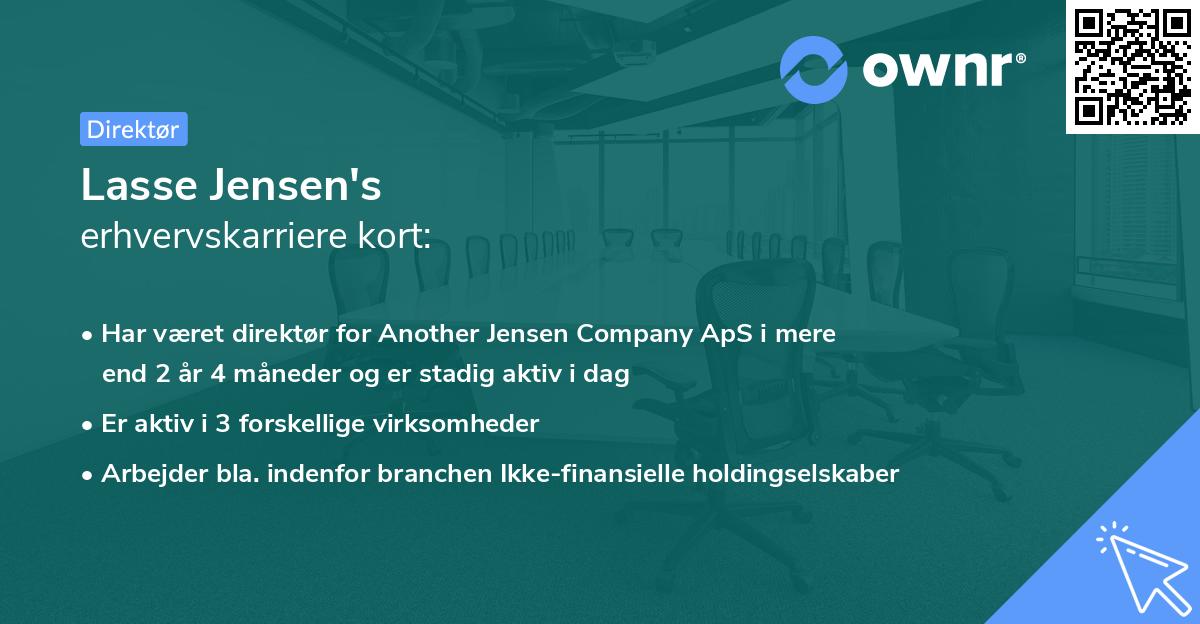 Lasse Jensen's erhvervskarriere kort