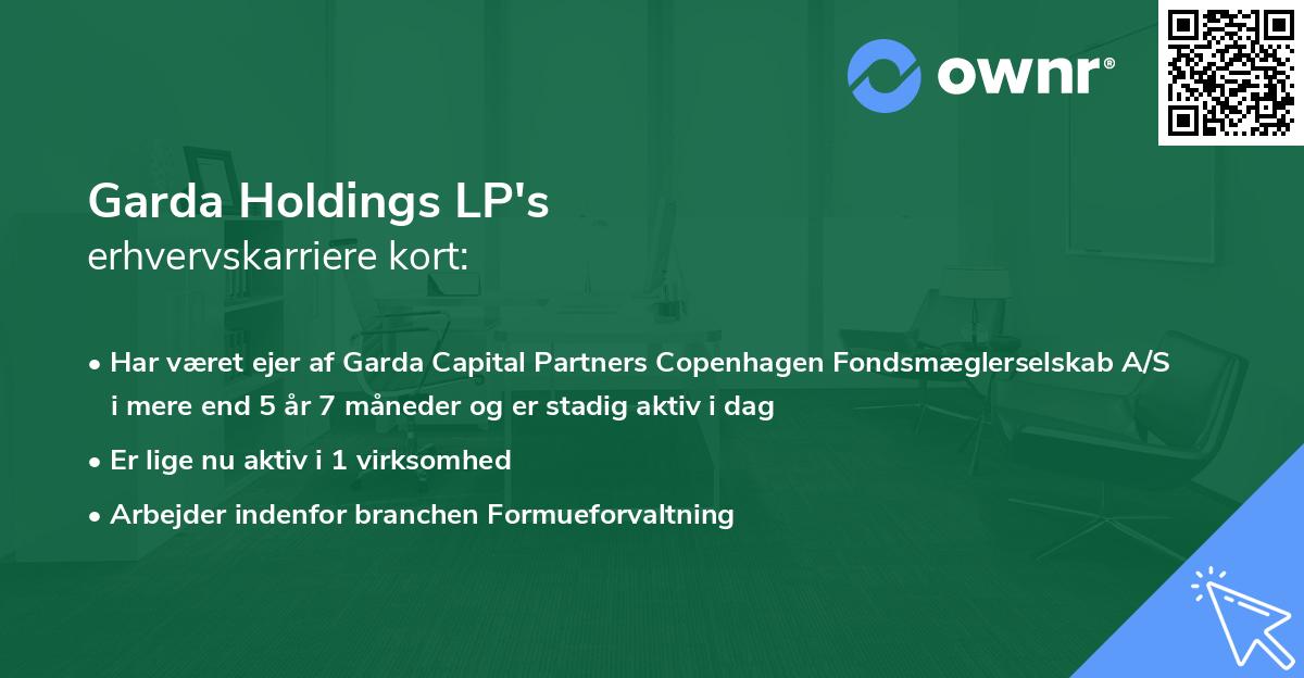 Garda Holdings LP's erhvervskarriere kort