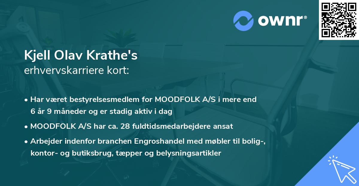 Kjell Olav Krathe's erhvervskarriere kort