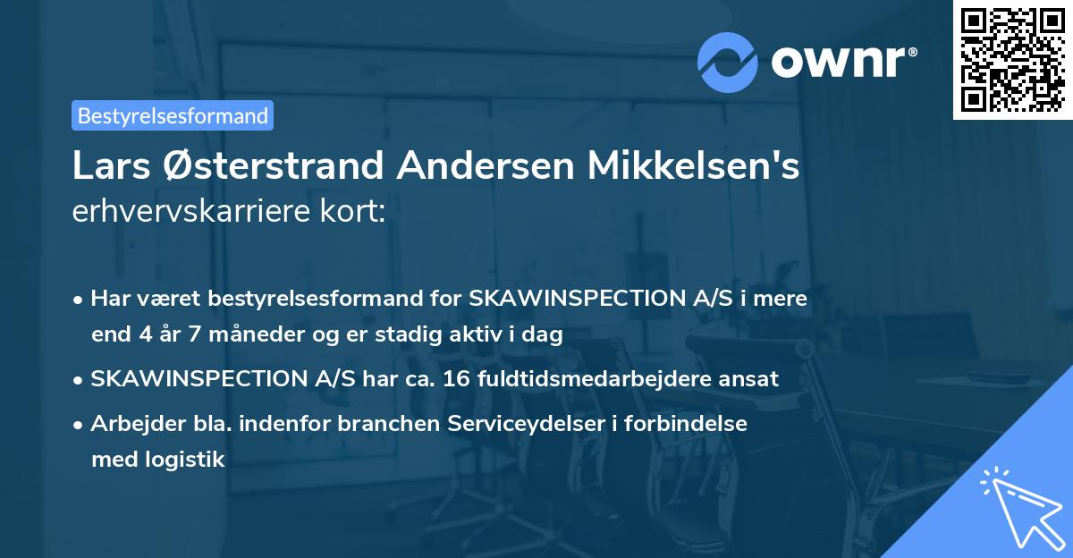 Lars Østerstrand Andersen Mikkelsen's erhvervskarriere kort