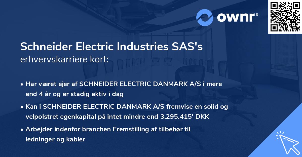 Schneider Electric Industries SAS's erhvervskarriere kort