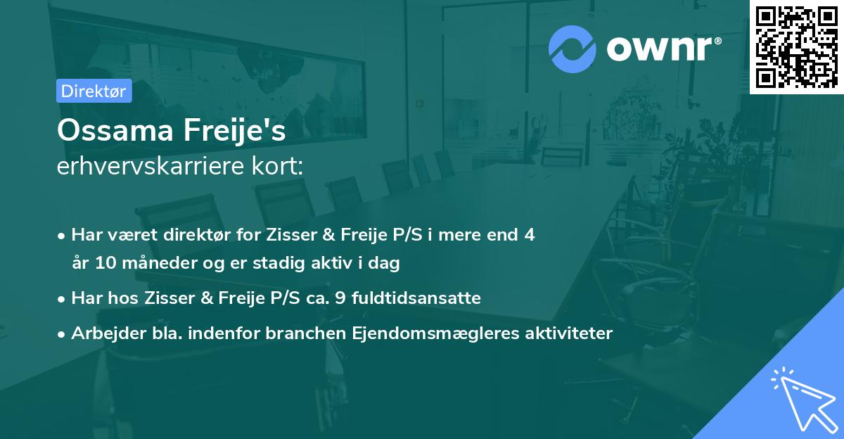 Ossama Freije's erhvervskarriere kort