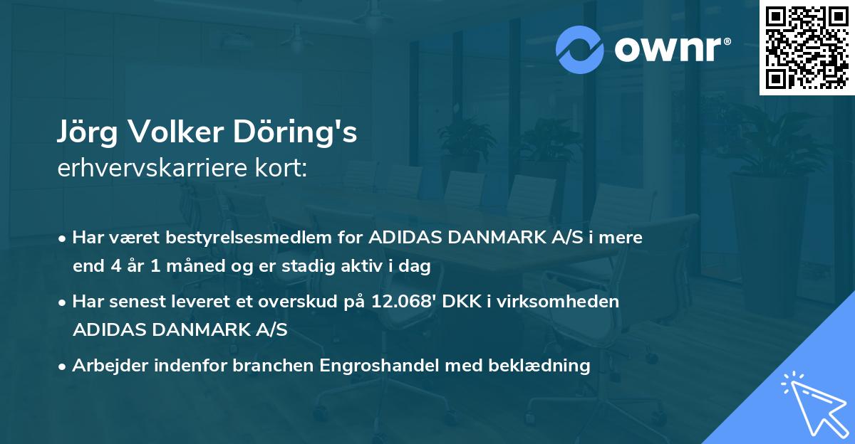 Jörg Volker Döring's erhvervskarriere kort