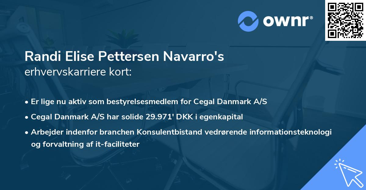 Randi Elise Pettersen Navarro's erhvervskarriere kort