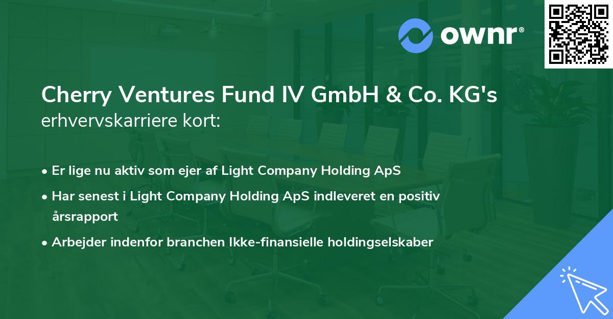 Cherry Ventures Fund IV GmbH & Co. KG's erhvervskarriere kort