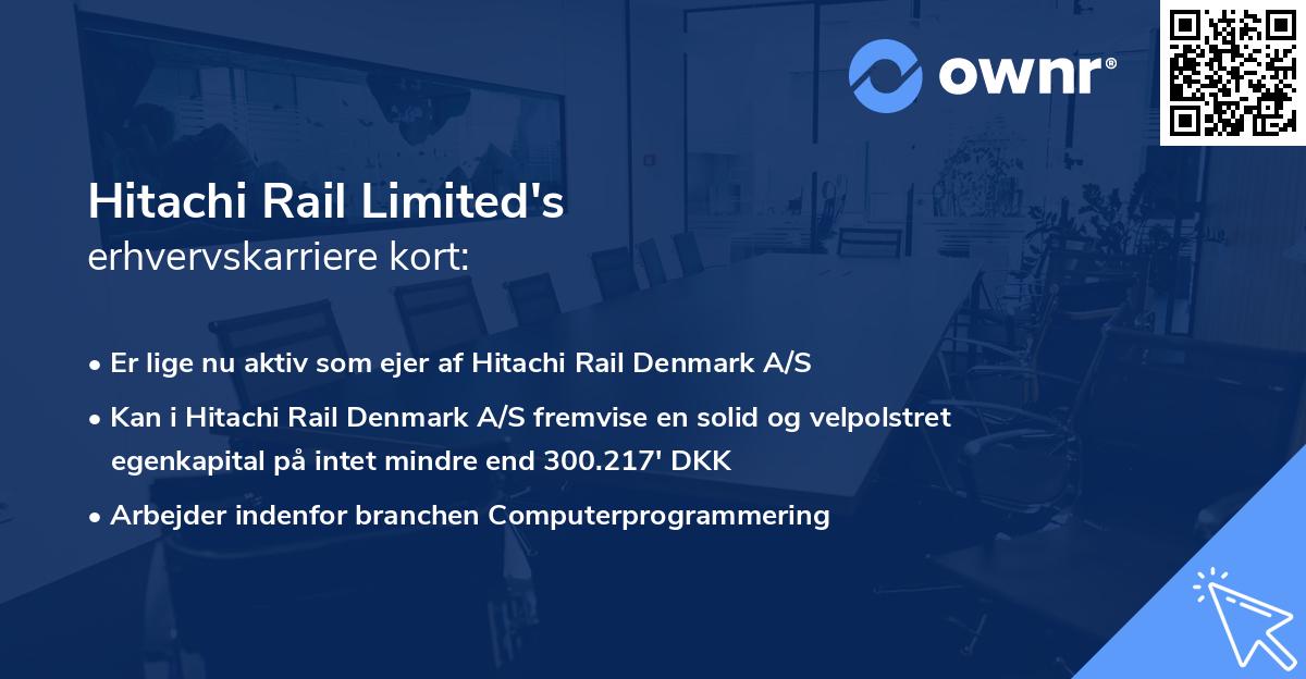 Hitachi Rail Limited's erhvervskarriere kort