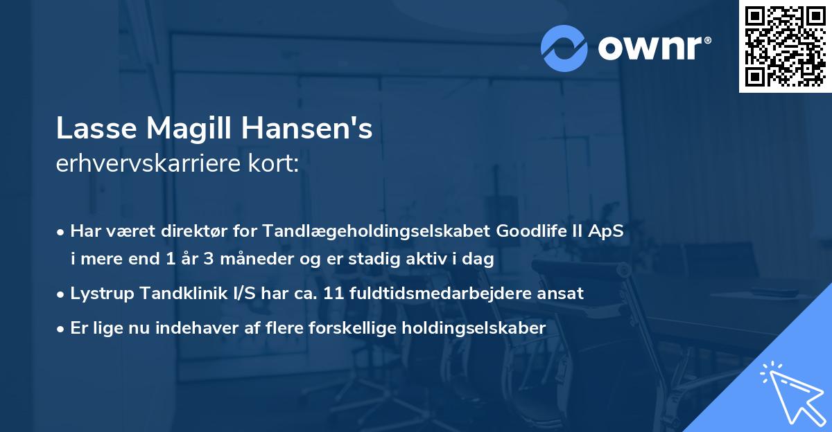 Lasse Magill Hansen's erhvervskarriere kort