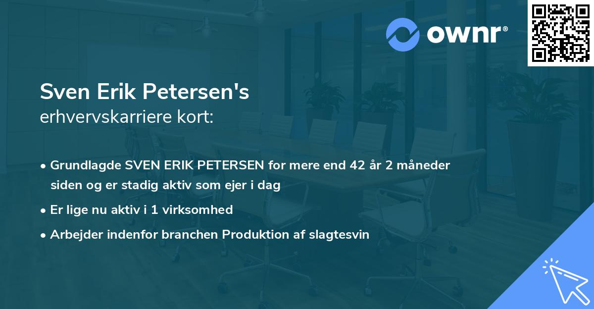Sven Erik Petersen's erhvervskarriere kort