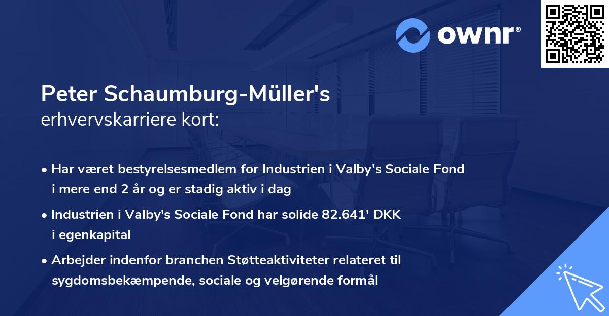 Peter Schaumburg-Müller's erhvervskarriere kort