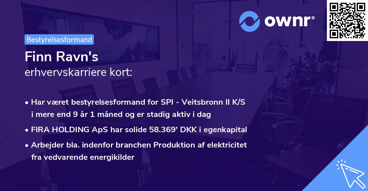 Finn Ravn's erhvervskarriere kort