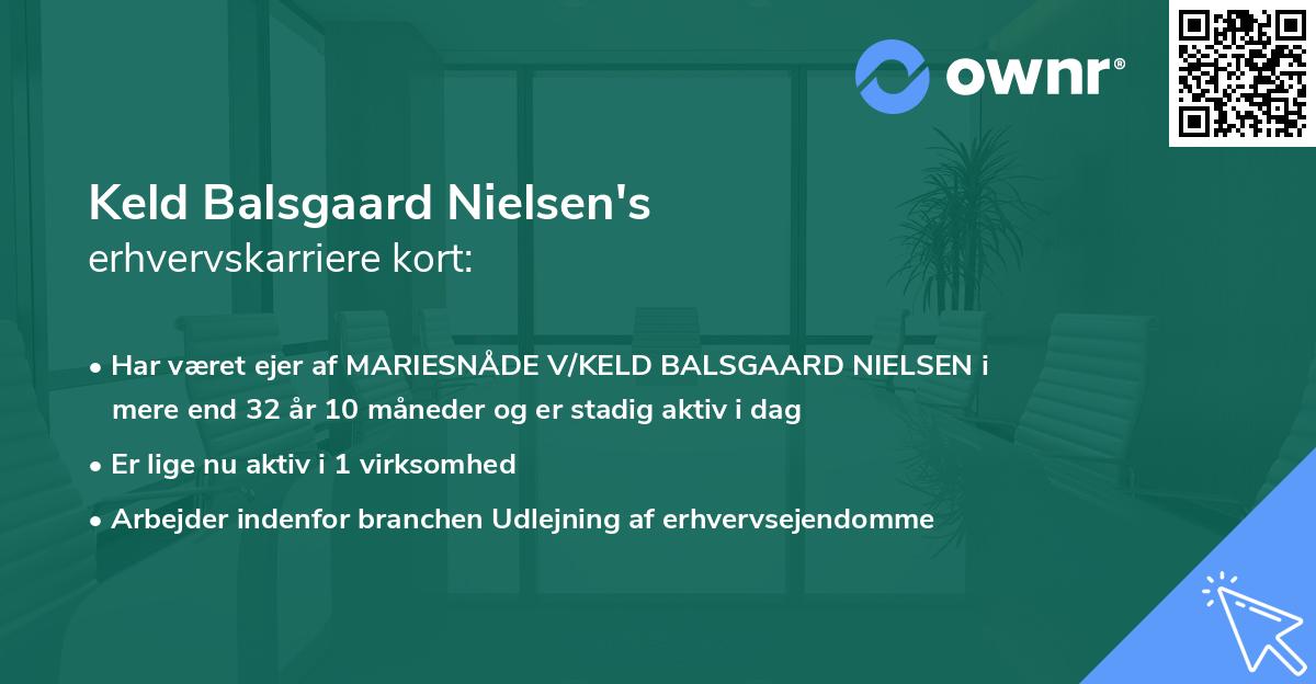 Keld Balsgaard Nielsen's erhvervskarriere kort