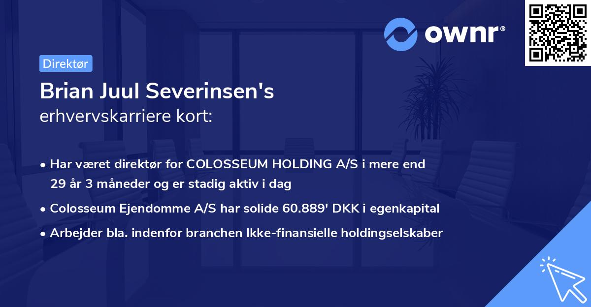 Brian Juul Severinsen's erhvervskarriere kort