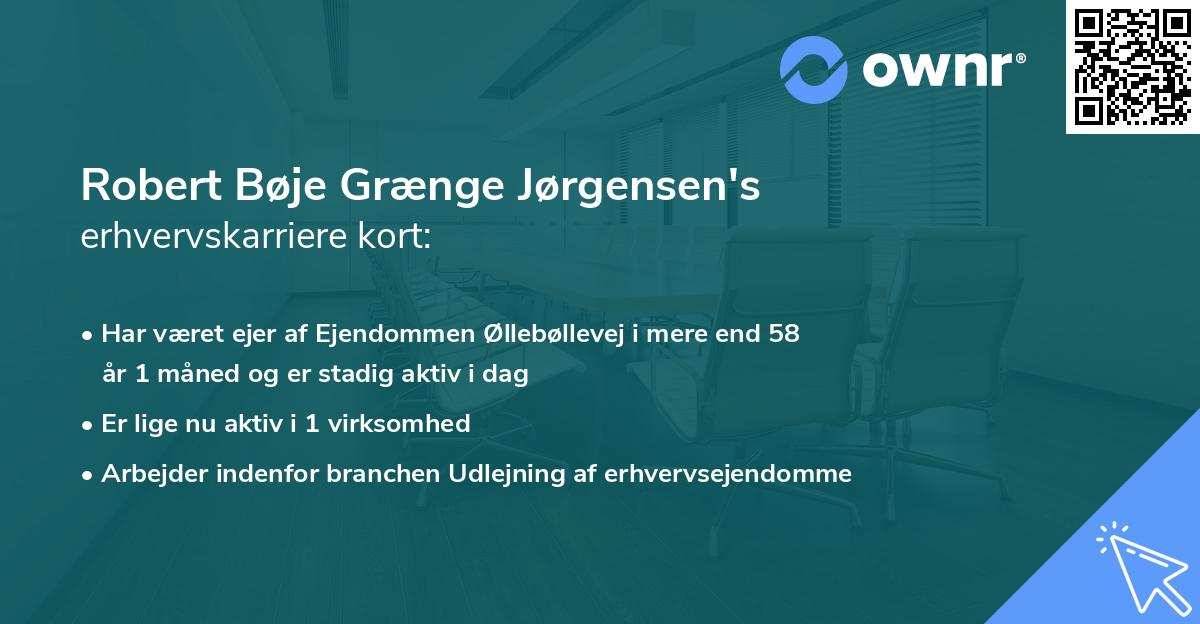 Robert Bøje Grænge Jørgensen's erhvervskarriere kort