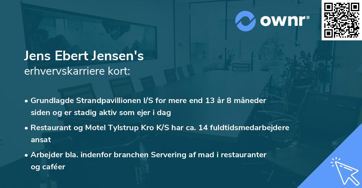 Jens Ebert Jensen's erhvervskarriere kort