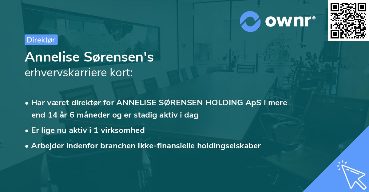 Annelise Sørensen's erhvervskarriere kort