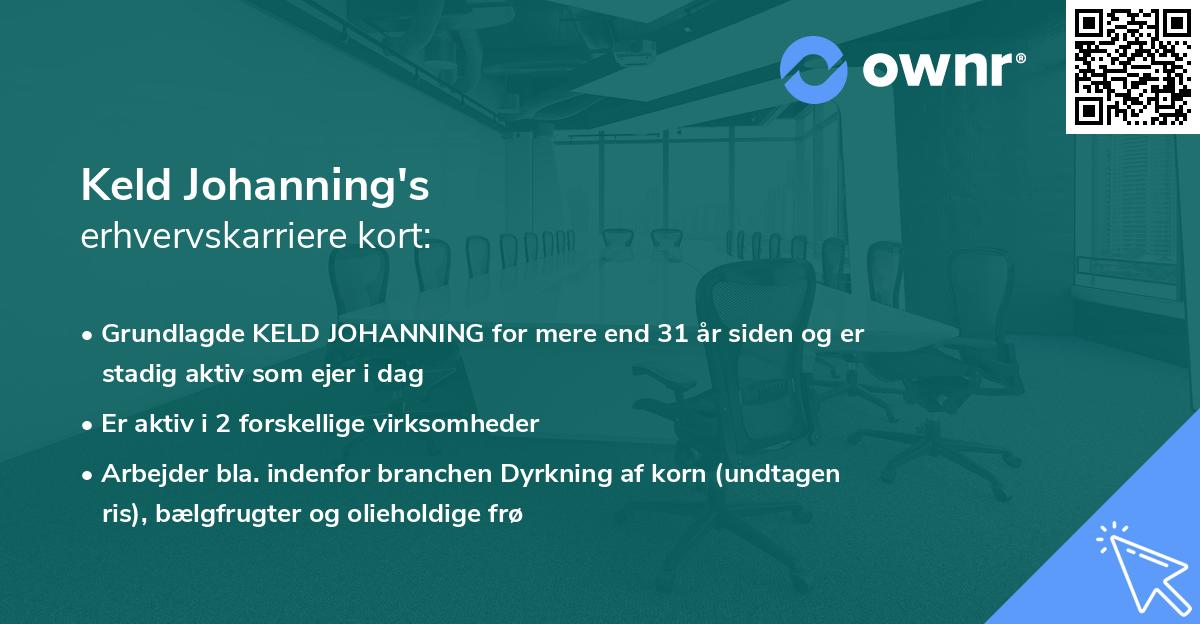 Keld Johanning's erhvervskarriere kort