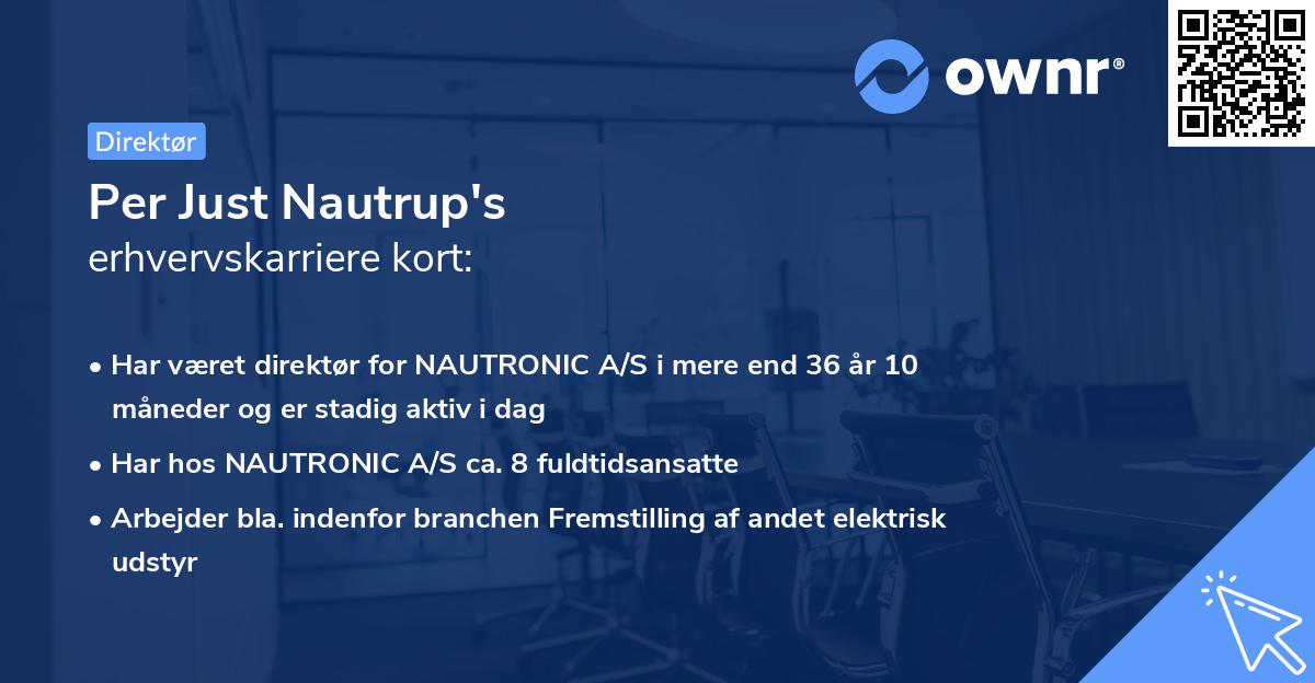 Per Just Nautrup's erhvervskarriere kort