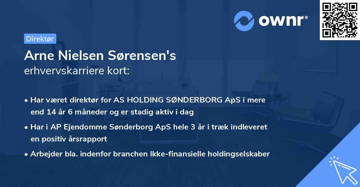 Arne Nielsen Sørensen's erhvervskarriere kort