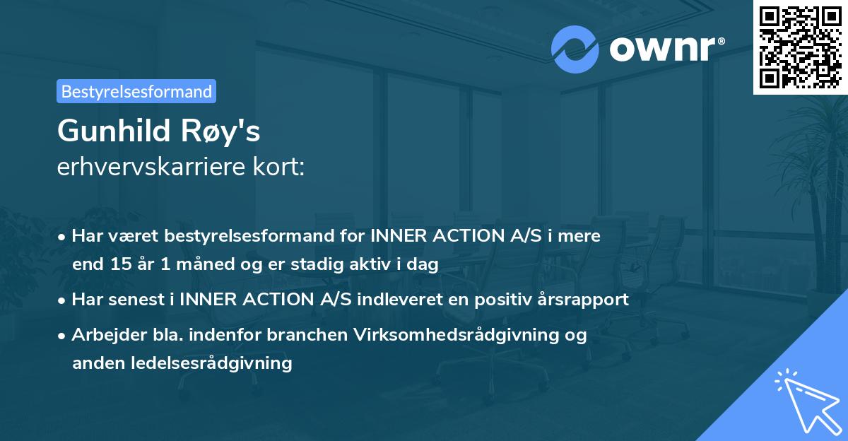 Gunhild Røy's erhvervskarriere kort