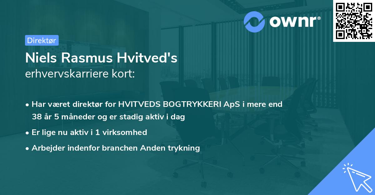 Niels Rasmus Hvitved's erhvervskarriere kort