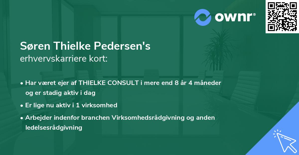 Søren Thielke Pedersen's erhvervskarriere kort