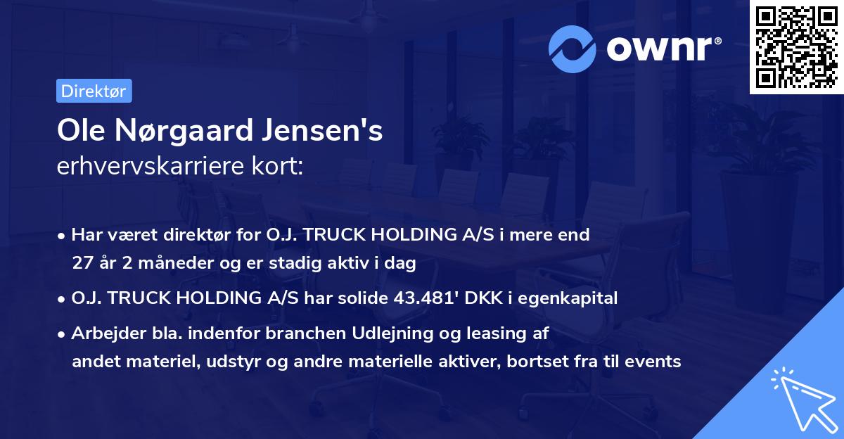 Ole Nørgaard Jensen's erhvervskarriere kort