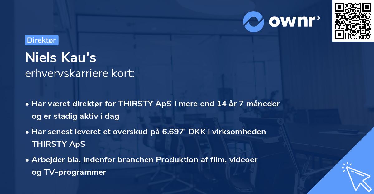 Niels Kau's erhvervskarriere kort