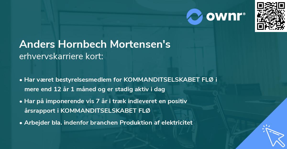 Anders Hornbech Mortensen's erhvervskarriere kort