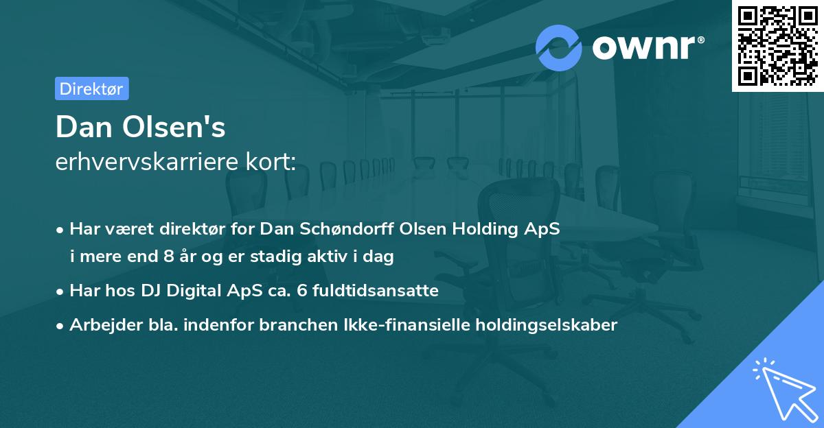 Dan Olsen's erhvervskarriere kort