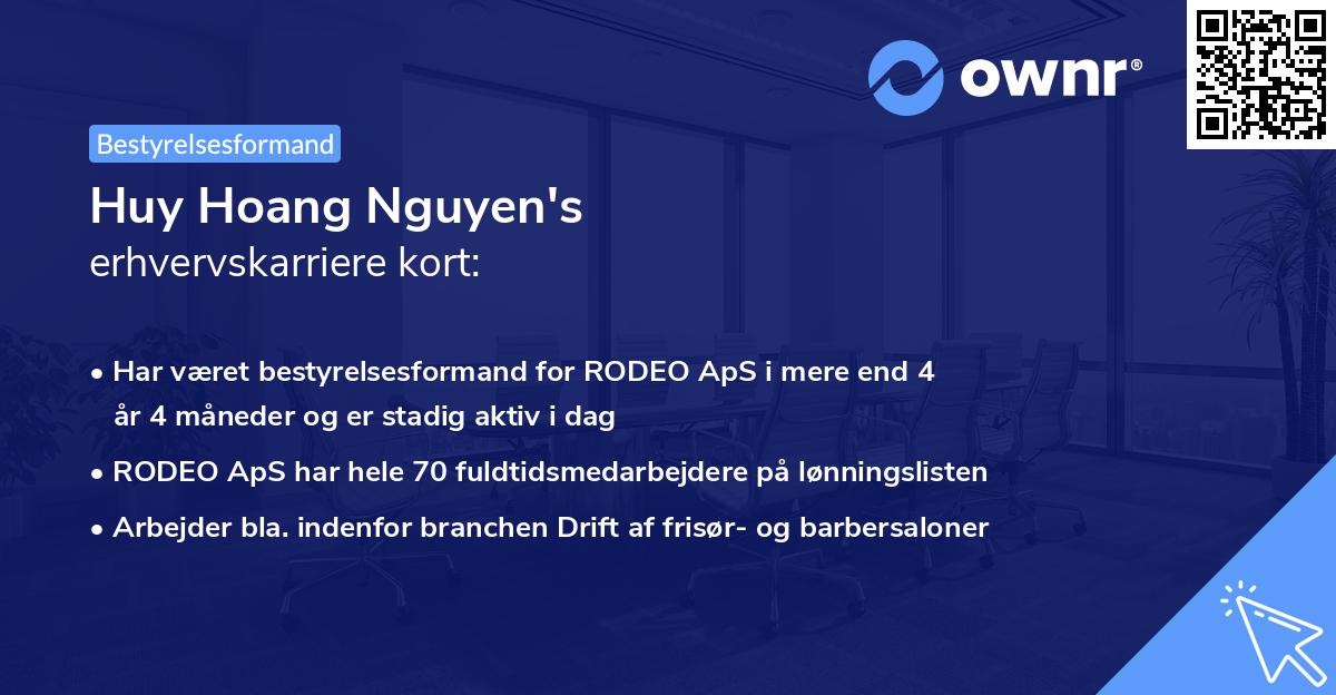 Huy Hoang Nguyen's erhvervskarriere kort
