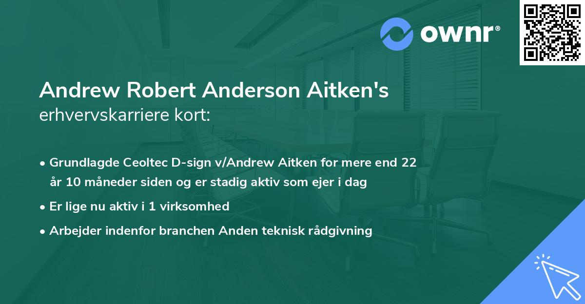 Andrew Robert Anderson Aitken's erhvervskarriere kort