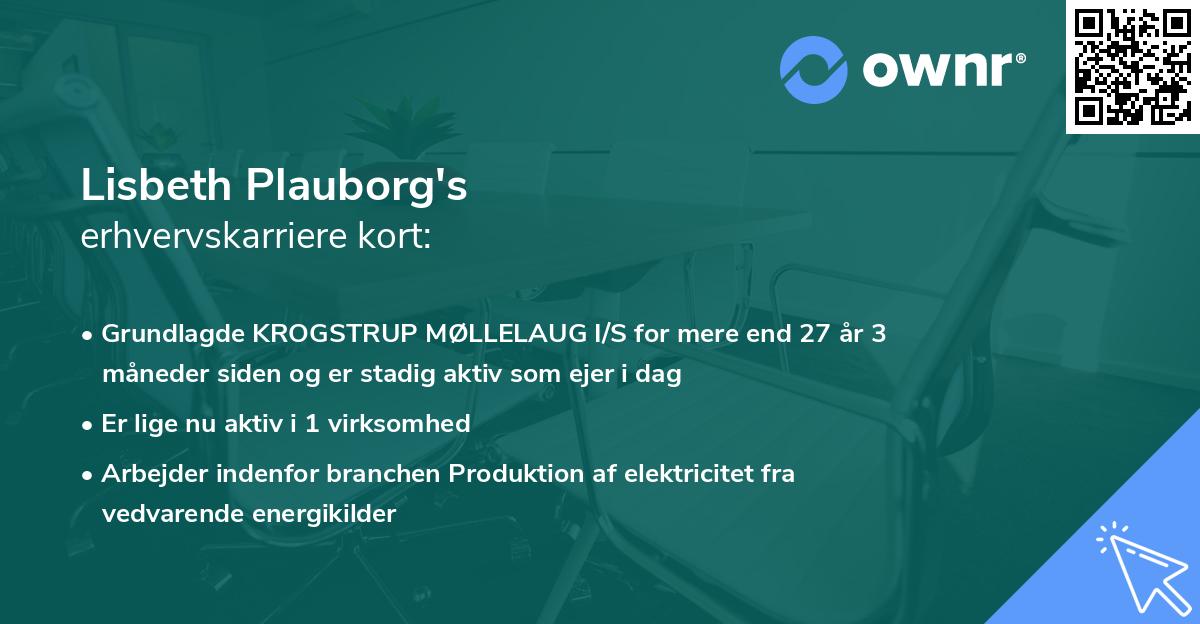 Lisbeth Plauborg's erhvervskarriere kort