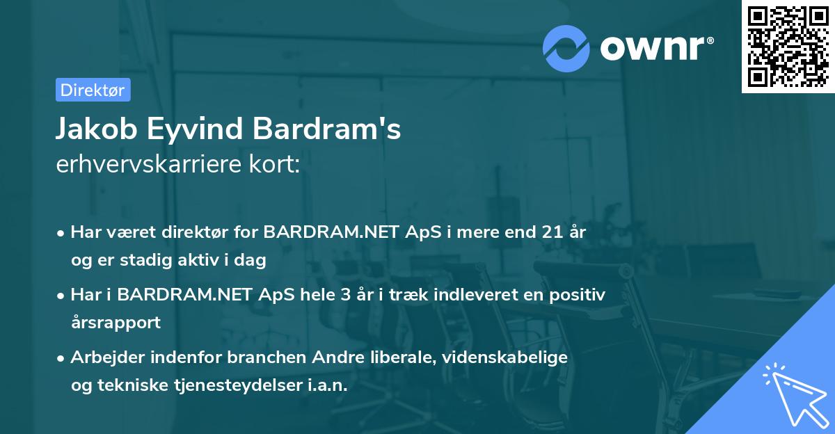 Jakob Eyvind Bardram's erhvervskarriere kort