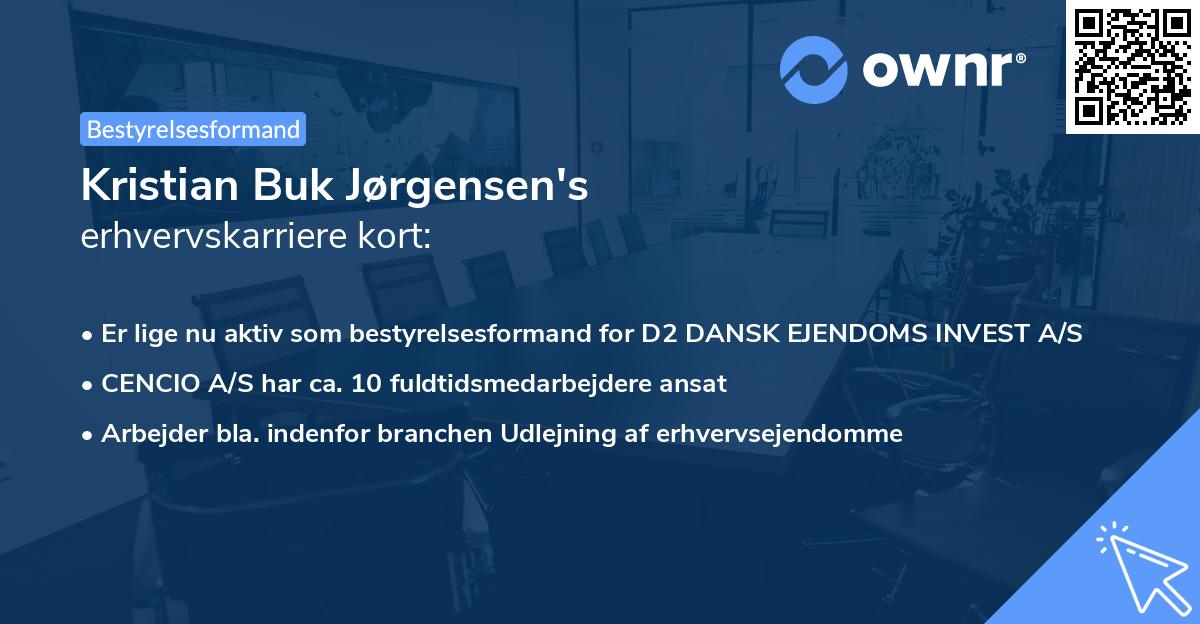 Kristian Buk Jørgensen's erhvervskarriere kort