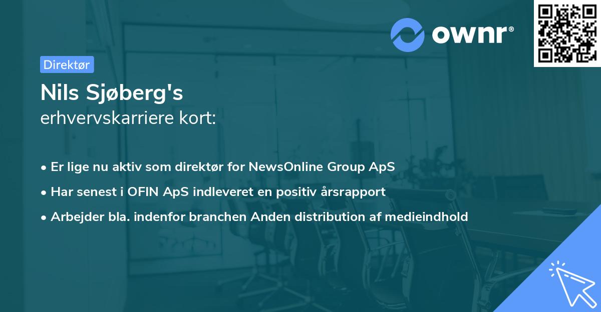 Nils Sjøberg's erhvervskarriere kort