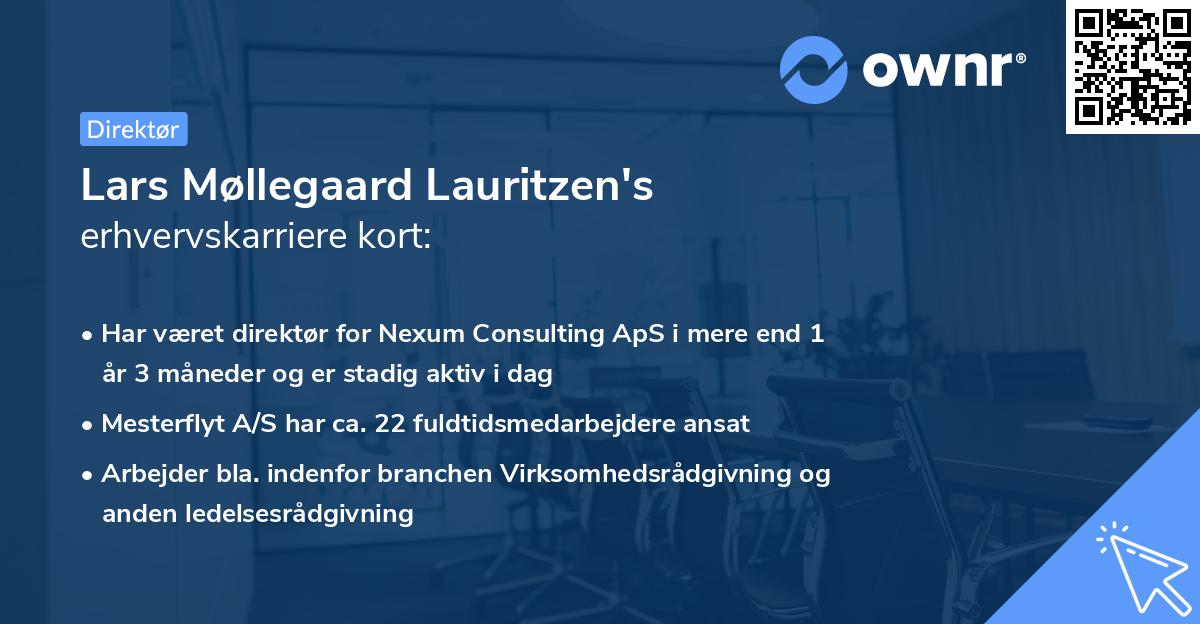 Lars Møllegaard Lauritzen's erhvervskarriere kort