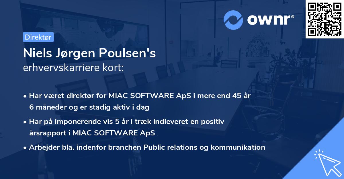 Niels Jørgen Poulsen's erhvervskarriere kort