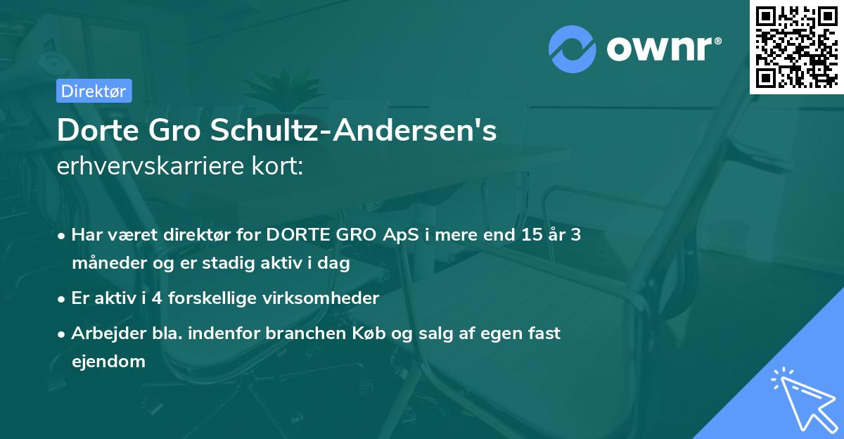 Dorte Gro Schultz-Andersen's erhvervskarriere kort