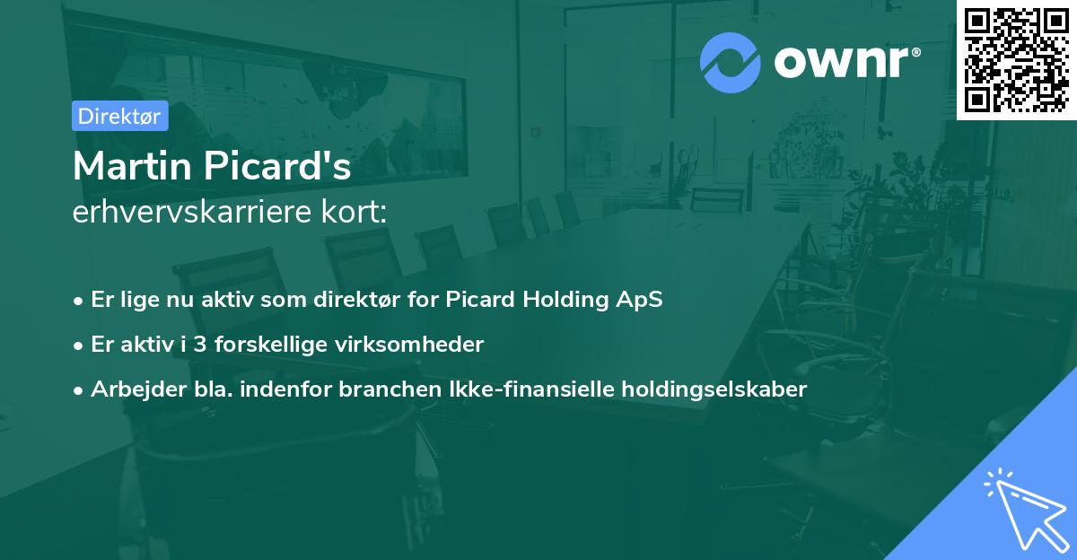 Martin Picard's erhvervskarriere kort