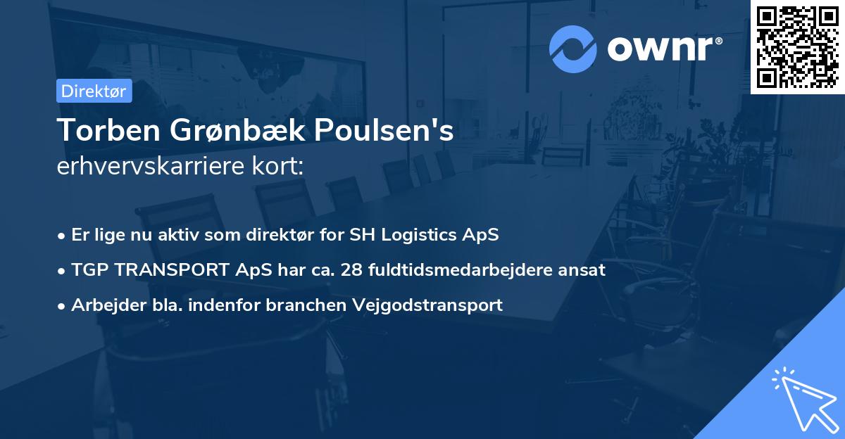 Torben Grønbæk Poulsen's erhvervskarriere kort