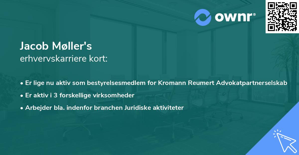 Jacob Møller's erhvervskarriere kort