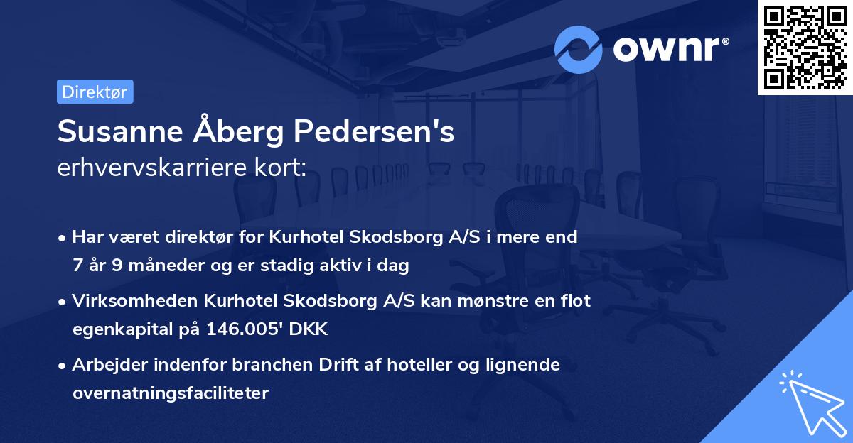 Susanne Åberg Pedersen's erhvervskarriere kort