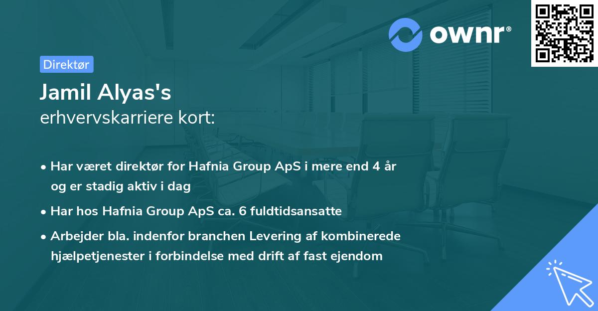 Jamil Alyas's erhvervskarriere kort