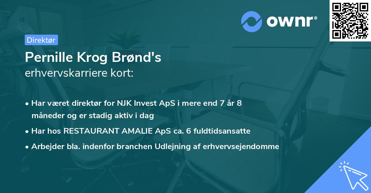 Pernille Krog Brønd's erhvervskarriere kort