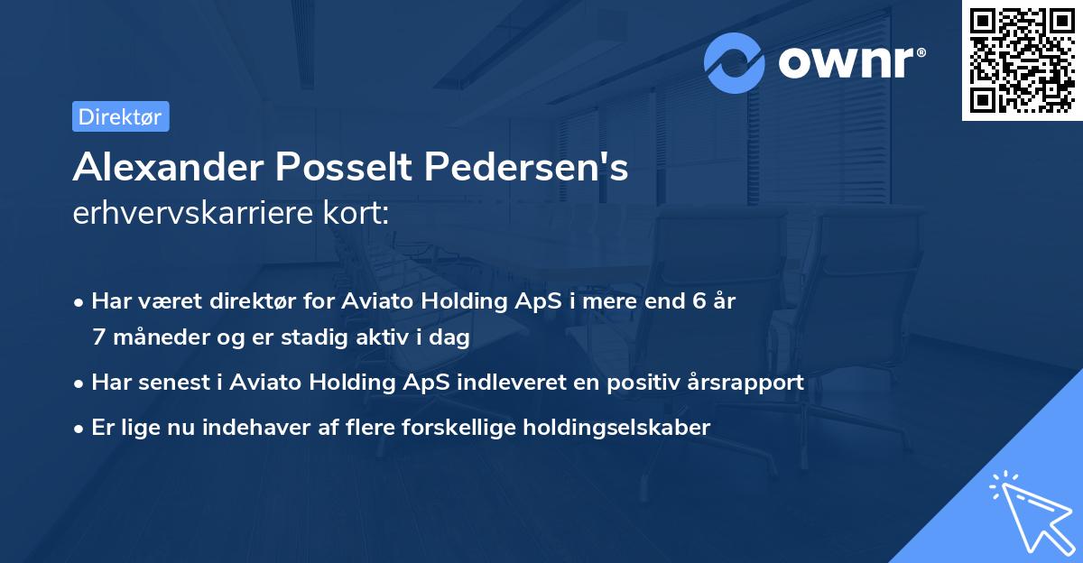 Alexander Posselt Pedersen's erhvervskarriere kort