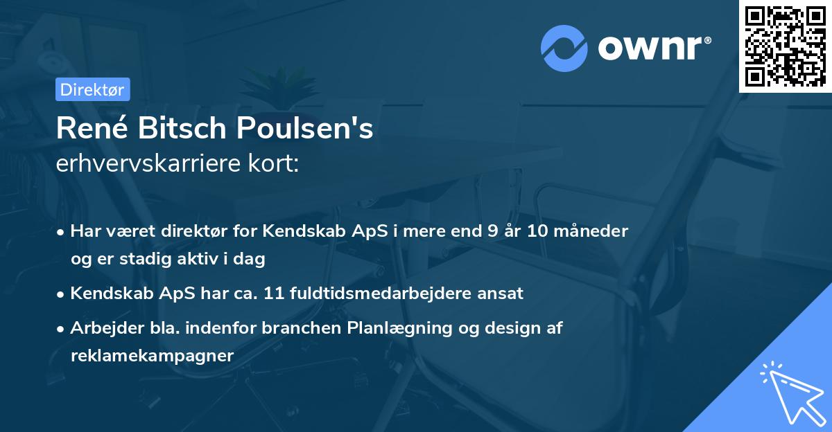René Bitsch Poulsen's erhvervskarriere kort