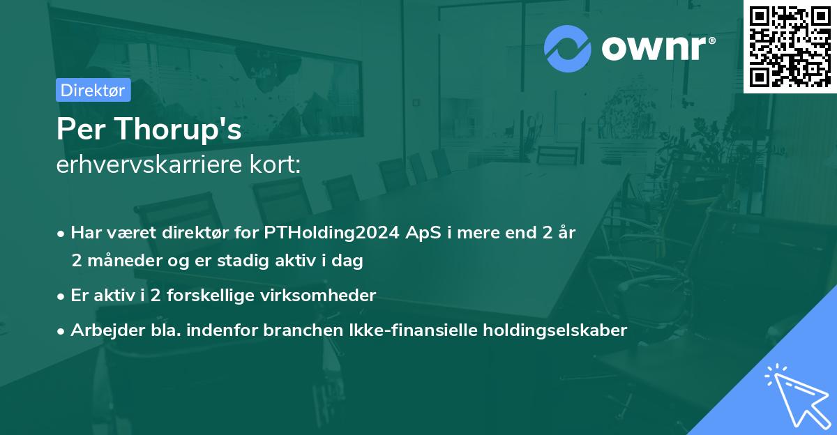 Per Thorup's erhvervskarriere kort