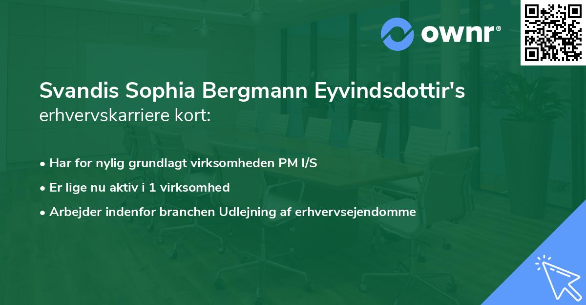 Svandis Sophia Bergmann Eyvindsdottir's erhvervskarriere kort