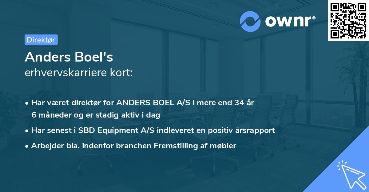 Anders Boel's erhvervskarriere kort